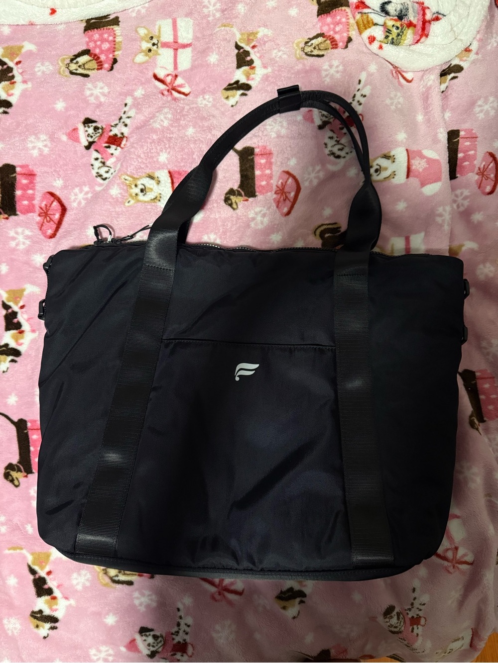 Fabletics Black Tote with Front Pocket